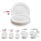 White with Silver Edge Rim Plastic Buffet Plates - 9" (120 Plates)